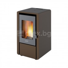 Пелетна Камина ARTEL Petit 6kW, без водна риза - СТАРО ЗЛАТО (мат)