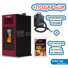 Пелетна Камина BURNiT Ambient 10kW, без водна риза - ФРЕНСКО БОРДО (гланц)
