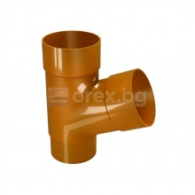 ПВЦ(PVC) Разклонител Ø80/Ø80 67.5°, Керемида - DEVOREX Rainpipe Classic