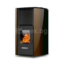 Пелетна Камина BURNiT Advant 4G - 18kW, с водна риза 15.5kW - КАФЯВО КАФЕ (гланц)