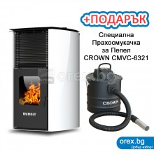 Пелетна Камина BURNiT Advant 4G 13kW, с водна риза 11kW - Бял лебед