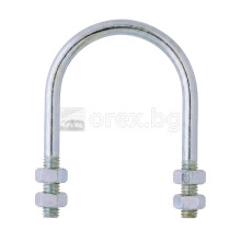 U-болт за конзола с 2 бр. гайки М8 - 115мм - 4″ - SOLIDA