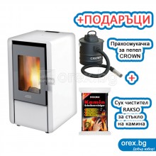 Суха Пелетна Камина ARTEL Petit - 6kW, без водна риза - БЯЛ (гланц)