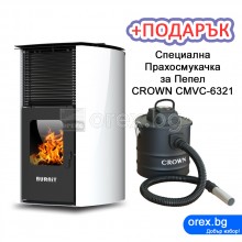 Пелетна Камина BURNiT Advant 4G 13kW, с водна риза 11kW - Бял лебед