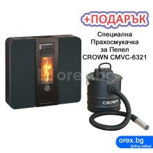Пелетна Камина ARTEL Subtile LC12 - 12kW, с въздуховод, без водна риза - СИВ (мат) - ЛИЗИНГ с 0% лихва