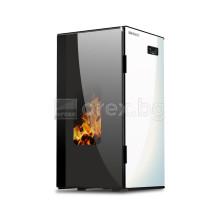 Пелетна Камина BURNiT Vision 4G - 18kW, с водна риза 15.5kW - БЯЛ ЛЕБЕД (гланц)