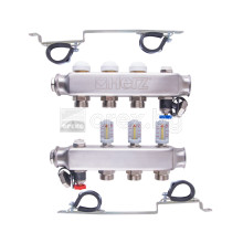Комплект колектори 1'' за подово с дебитомери, G3/4'' - 12 пътен - HERZ 1863312