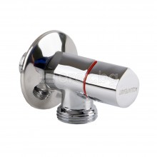 Спирателен кран ъглов с керамична глава 1/2''х3/4'' - с розетка и тефлон, 009