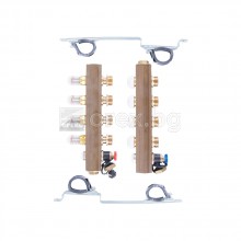 Комплект колектори 1'' за подово с дебитомери, G3/4'' - 3 пътен - HERZ 1853203