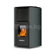 Пелетна Камина BURNiT Advant 4G - 13kW, с водна риза 11kW - СИВ АНТРАЦИТ (мат)
