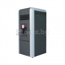 Пелетна Камина ALFAPLAM Dino - 17kW, с водна риза 15kW - СРЕБРИСТ 