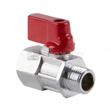 Сферичен кран MINI М/Ж 1/4'' - матиран никел