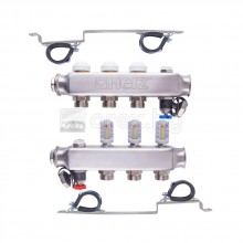 Комплект колектори 1'' за подово с дебитомери, G3/4'' - 9 пътен - HERZ 1863309