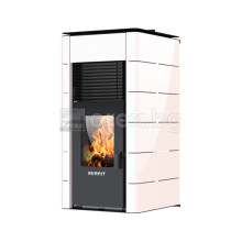 Пелетна Камина BURNiT Concept 4G - 25kW, с водна риза 21.5kW - БЯЛ ЛЕБЕД (гланц)