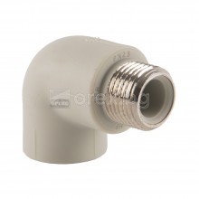 ППР(PPR) Коляно с външна месингова резба Ø25-1/2'' - FV PLAST