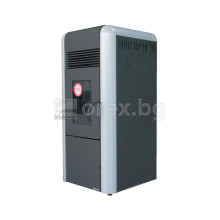 Пелетна Камина ALFAPLAM Dino - 27kW, с водна риза 25kW - СРЕБРИСТ (мат)