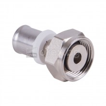 Права прес-връзка с гайка ХРОМ-НИКЕЛ  Ø16х1/2''Ж - HERZ TH P701690