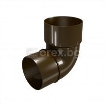 ПВЦ(PVC) Дъга Ø80 87.5°, Кафяв - DEVOREX Rainpipe Classic
