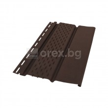 ПВЦ(PVC) Панел перфориран за стреха 3м, Кафяв - DEVOREX Soffit